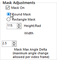 Mask Adjustments with the round mask