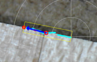 Move vector in dark blue and target points in red