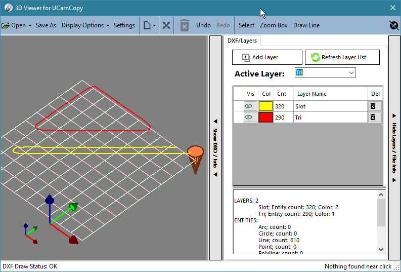 The viewer with the Layers panel showing two layers