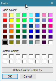 The color chooser for the new layer