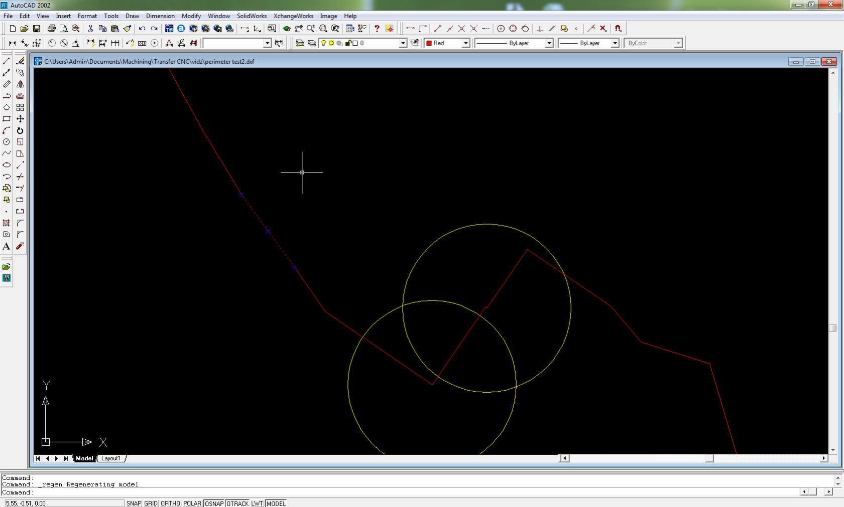 Perimeter segments zoomed in