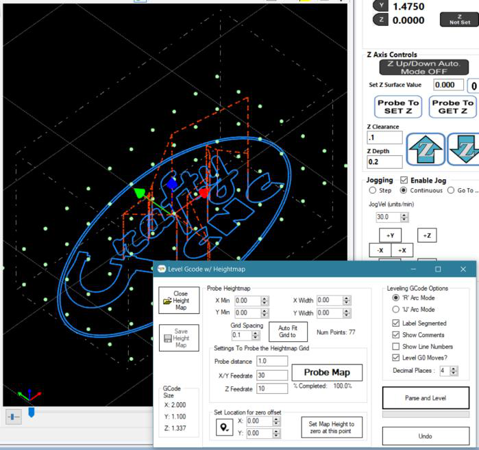 GCode leveled to the height map