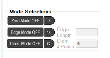 Mode selection buttons