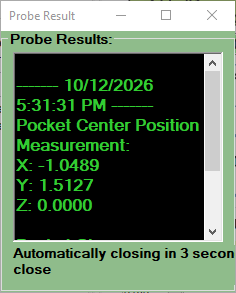 The probe result box after a pocket probe