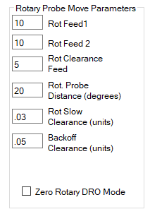 Rotary probe move parameters