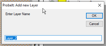 The name prompt for a new layer